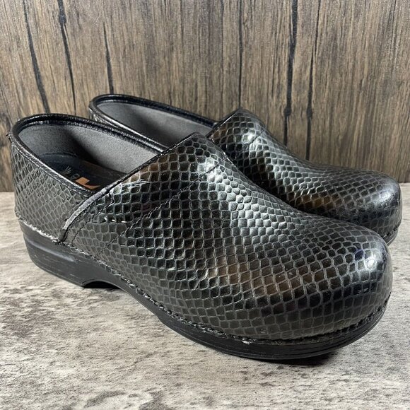 Dansko Clogs Gray Pro XP Professional Charcoal Anaconda Women’s EU 40 US 9.5-10 - Picture 1 of 8